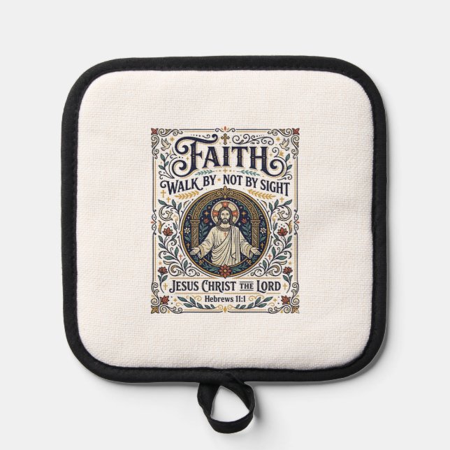 Jesus Bible Journaling Scripture Art Shirt Christi Pot Holder (Front)