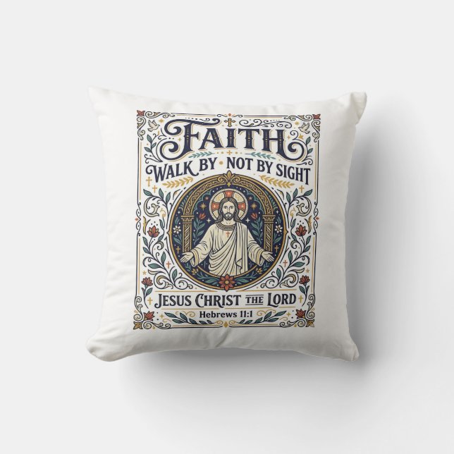 Jesus Bible Journaling Scripture Art Shirt Christi Throw Pillow (Front)