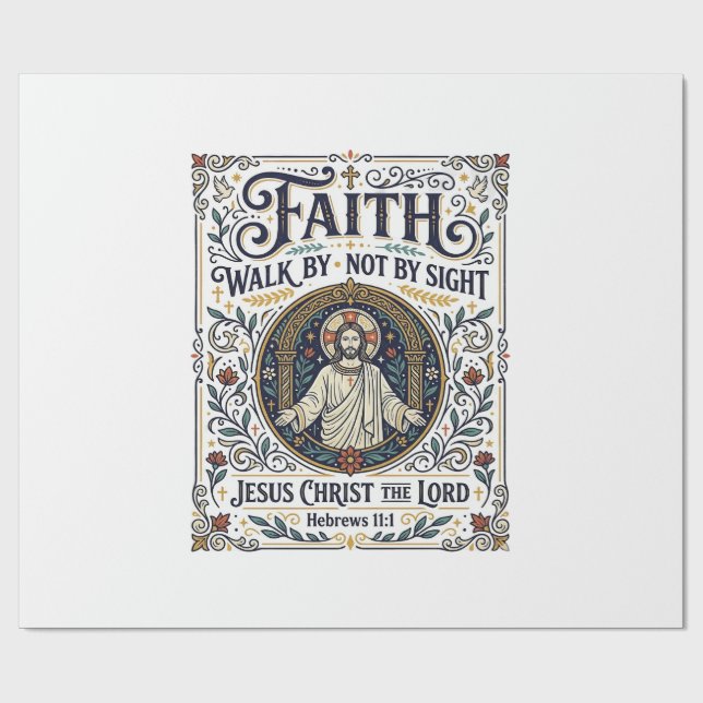 Jesus Bible Journaling Scripture Art Shirt Christi Wrapping Paper (Flat)