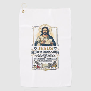 Jesus Bible Languages Hebrew Greek Nerd Shirt Fait Golf Towel