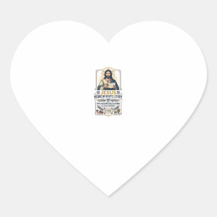 Jesus Bible Languages Hebrew Greek Nerd Shirt Fait Heart Sticker