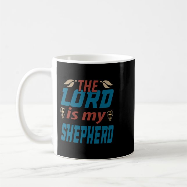 Jesus Bible Verse Psalm 23 The Lord Is My Shepherd Coffee Mug (Left)
