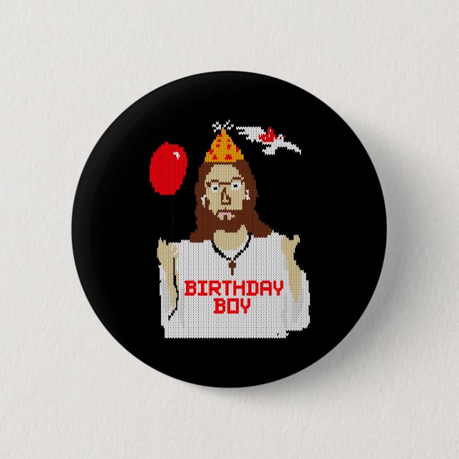Jesus Birthday Boy Christmas Essential T Shirt  Button (Front)