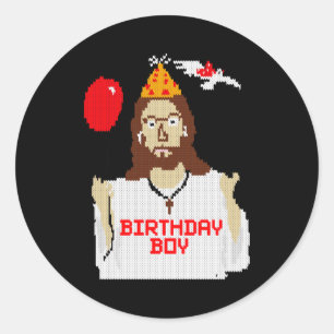 Jesus Birthday Boy Christmas Essential T Shirt  Classic Round Sticker