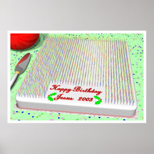 Jesus' Birthday Cake Poster