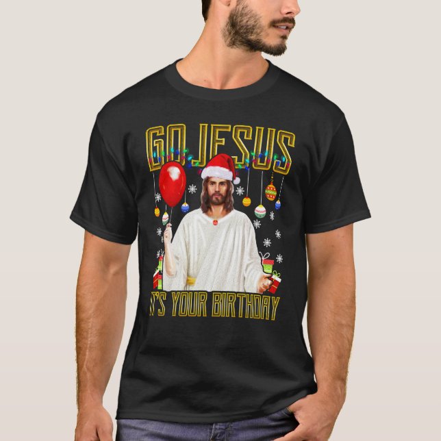 Jesus Birthday Christmas T-Shirt (Front)