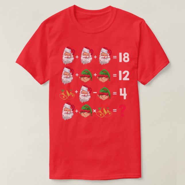 Jesus Birthday Math Teacher Humor XMas Order Of Op T-Shirt (Design Front)