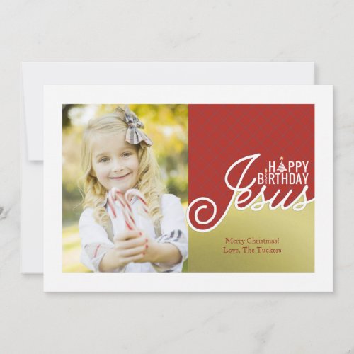 Jesus Birthday Religious Christmas Photo Holiday Card