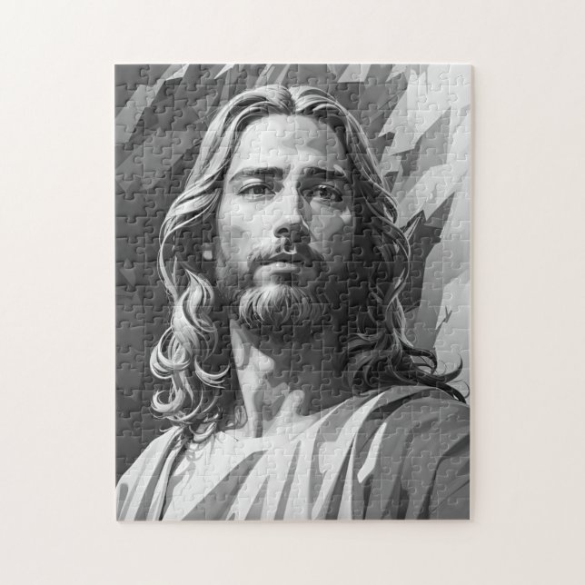 Jesus Black and White Puzzle (Vertical)