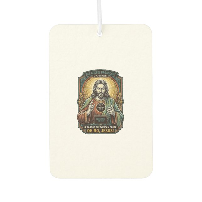 Jesus Black Screen Forgotten Webcam Cover Virtual  Air Freshener (Front)