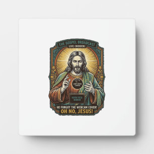 Jesus Black Screen Forgotten Webcam Cover Virtual Plaque