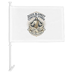 Jesus Blanket Comfort Symbol Jesus Blanket Comfort Car Flag