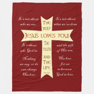 Jesus Blanket- Red Fleece Blanket