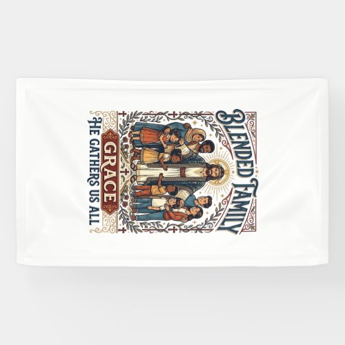 Jesus Blended Family Stepfamily Shirt Christian Gr Banner