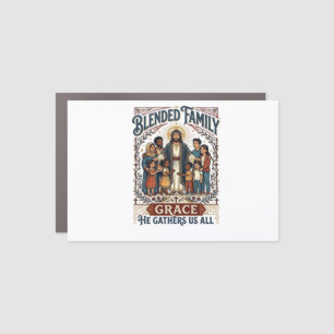 Jesus Blended Family Stepfamily Shirt Christian Gr Car Magnet