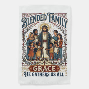Jesus Blended Family Stepfamily Shirt Christian Gr Garden Flag