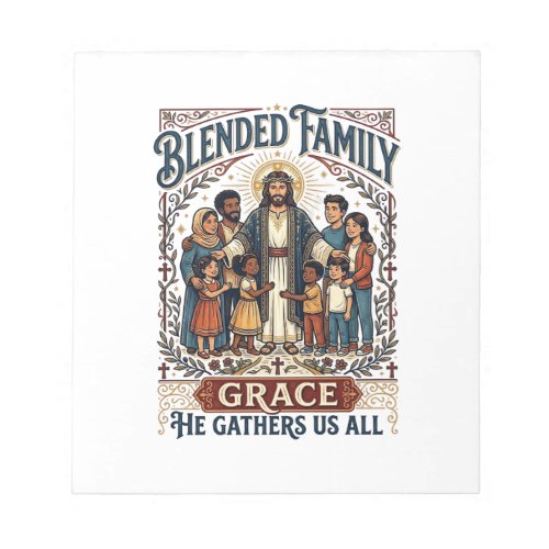 Jesus Blended Family Stepfamily Shirt Christian Gr Notepad