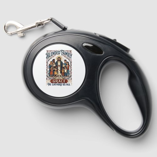Jesus Blended Family Stepfamily Shirt Christian Gr Retractable Pet Leash
