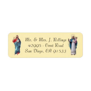 Jesus & Blessed Virgin Mary  Return Address Labels