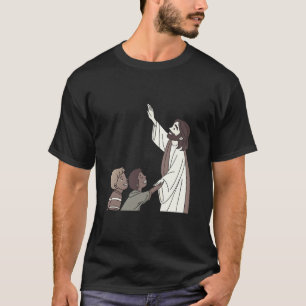 Jesus Blessing Children Cartoon T-shirt