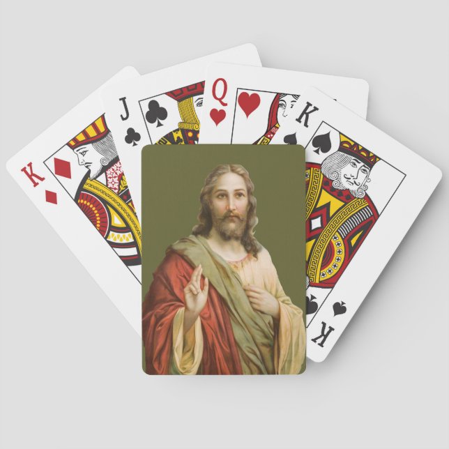 Jesus Blessing Poker Cards (Back)