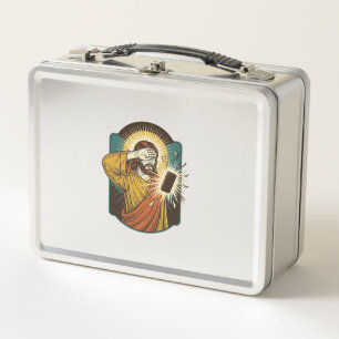 Jesus Blinding Max Phone Brightness Midnight Scrol Metal Lunch Box