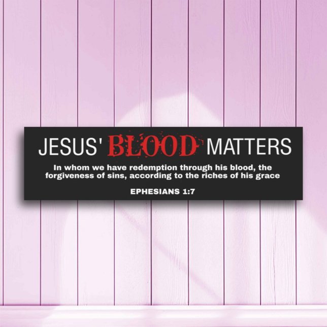 Jesus Blood Matters Christian Bible Verse  Car Magnet (Creator Uploaded)
