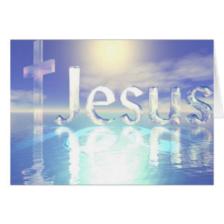 Jesus Blue Sky with Glass Cross Cards