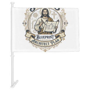 Jesus Blueprint Architect Plan Jesus Blueprint Arc Car Flag