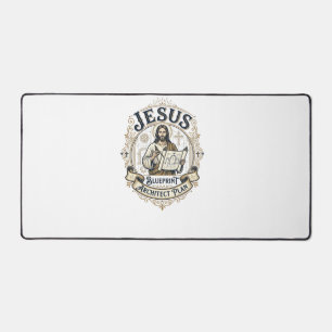 Jesus Blueprint Architect Plan Jesus Blueprint Arc Desk Mat