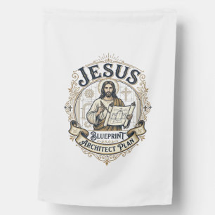 Jesus Blueprint Architect Plan Jesus Blueprint Arc House Flag
