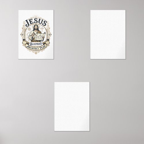 Jesus Blueprint Architect Plan Jesus Blueprint Arc Wall Art Sets