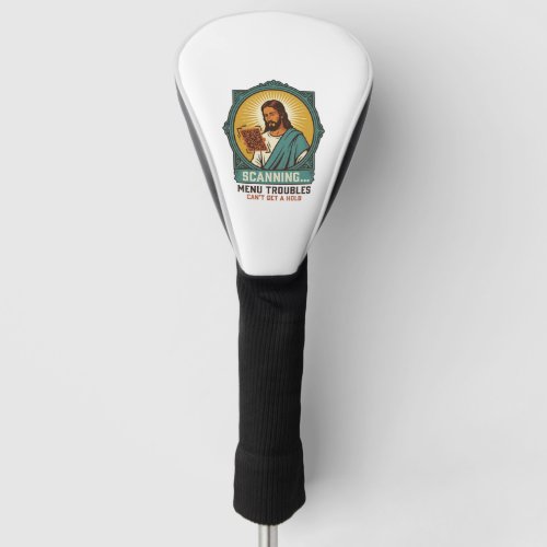 Jesus Blurry QR Code Wont Scan Menu Tech Humor_1 Golf Head Cover