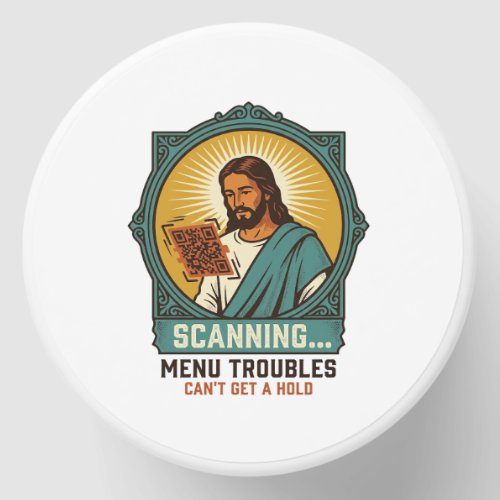 Jesus Blurry QR Code Wont Scan Menu Tech Humor_1 Mini Candle Favors