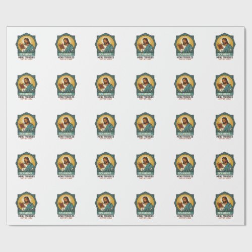 Jesus Blurry QR Code Wont Scan Menu Tech Humor_1 Wrapping Paper