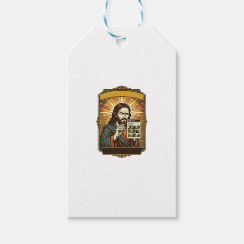 Jesus Blurry Stairs Captcha Test Tech Security Hum Gift Tags