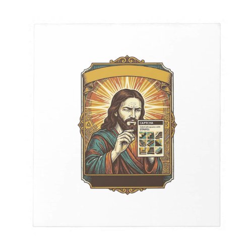 Jesus Blurry Stairs Captcha Test Tech Security Hum Notepad