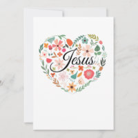Jesus Boho Christian Heart Motif Inspirational