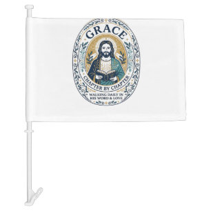 Jesus Book Club Reading Community Graphic Tee Chri Car Flag