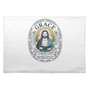 Jesus Book Club Reading Community Graphic Tee Chri Cloth Placemat