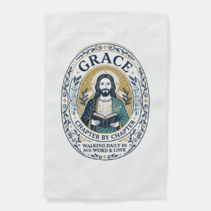 Jesus Book Club Reading Community Graphic Tee Chri Garden Flag