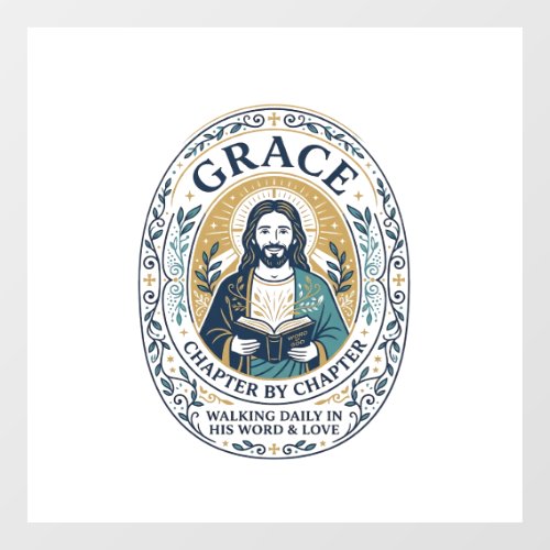 Jesus Book Club Reading Community Graphic Tee Chri Window Cling