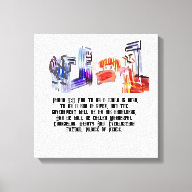 jesus born canvas print (Front)