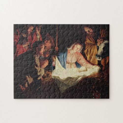 Jesus Born In a Stable at Bethlehem Jigsaw Puzzle