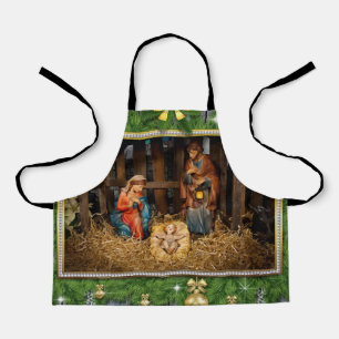 Jesus born manger apron