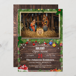 Jesus born manger invitation