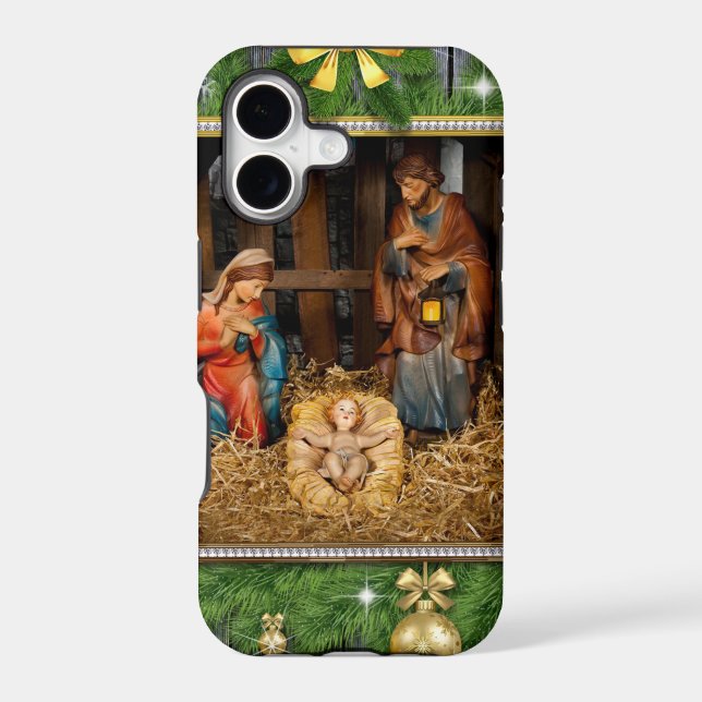 Jesus born manger iphone case (Back)