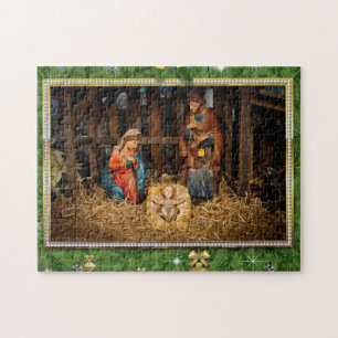Jesus born manger jigsaw puzzle