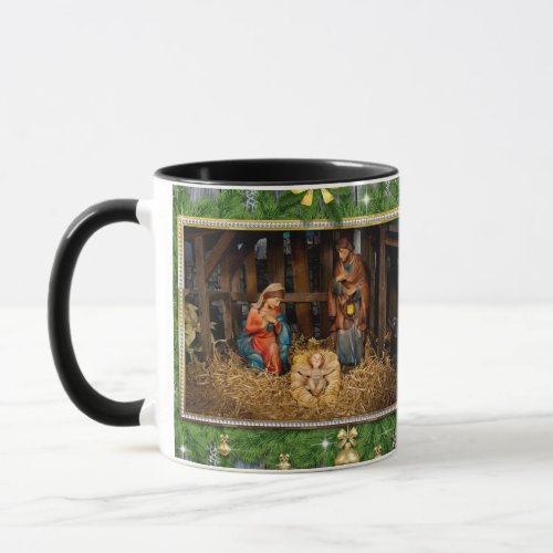 Jesus born manger mug