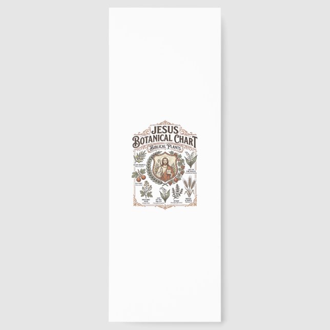 Jesus Botanical Chart Biblical Plants Jesus Botani Bookmarks (Front)
